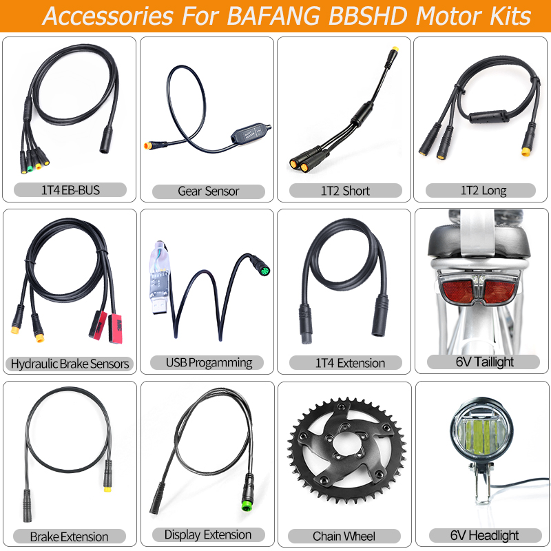 BAFANG Motor Parts Bike light Hydraulic Brake Gear Shift Sensor Display Brake Speed Extension Cable USB Programming EB-BUS Cable For BBSHD
BAFANG Motor Parts Bike light Hydraulic Brake Gear Shift Sensor Display Brake Speed Extension Cable USB Programming EB-BUS Cable For BBSHD