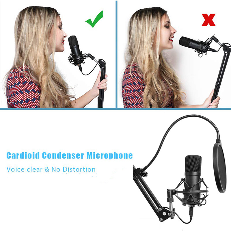 BM700 USB Microphone Kit 192KHZ24BIT Professional Podcast Condenser Microphone for PC Karaoke Youtube Studio Recording Mikrofo