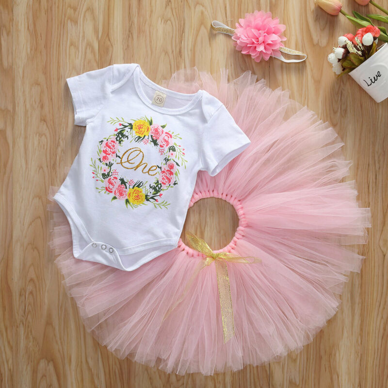 Toddler Baby Girls 1st Birthday Clothes Romper Jumpsuit Tutu Skirt Dress Flower Headband Outfits Set Summer, As pic
Toddler Baby Girls 1st Birthday Clothes Romper Jumpsuit Tutu Skirt Dress Flower Headband Outfits Set Summer, As pic