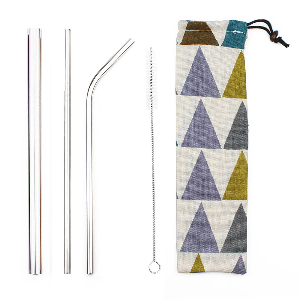 100Set Reusable Metal Straw Drinking Stainless Steel Straws Tuble Silver Straw Set Thick with Colorful Bag Pouch Wholesale
100Set Reusable Metal Straw Drinking Stainless Steel Straws Tuble Silver Straw Set Thick with Colorful Bag Pouch Wholesale
