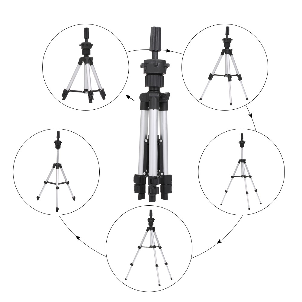 Adjustable Wig Stand Hairdressing Tripod Stand Training Mannequin Head Holder Clamp Hair Wig False Head Model Stands with Non-Slip Base