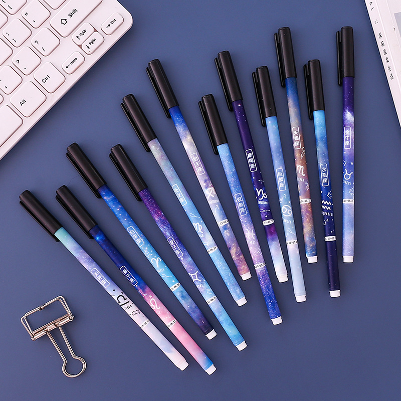 12 pcs/lot Starry sky Constellation Gel Pen Cute 0.5mm black Ink Neutral Pen Stationery gift Material School writing Supplies
12 pcs/lot Starry sky Constellation Gel Pen Cute 0.5mm black Ink Neutral Pen Stationery gift Material School writing Supplies