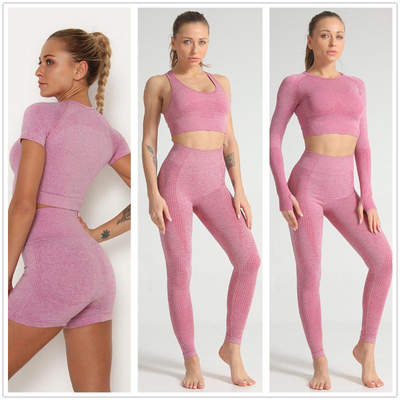 Women Seamless Yoga Set Fitness Sports Suits GYM Long Sleeve Top High Waist Shorts Running Leggings Workout Pants Shirts, S000202
Women Seamless Yoga Set Fitness Sports Suits GYM Long Sleeve Top High Waist Shorts Running Leggings Workout Pants Shirts, S000202
