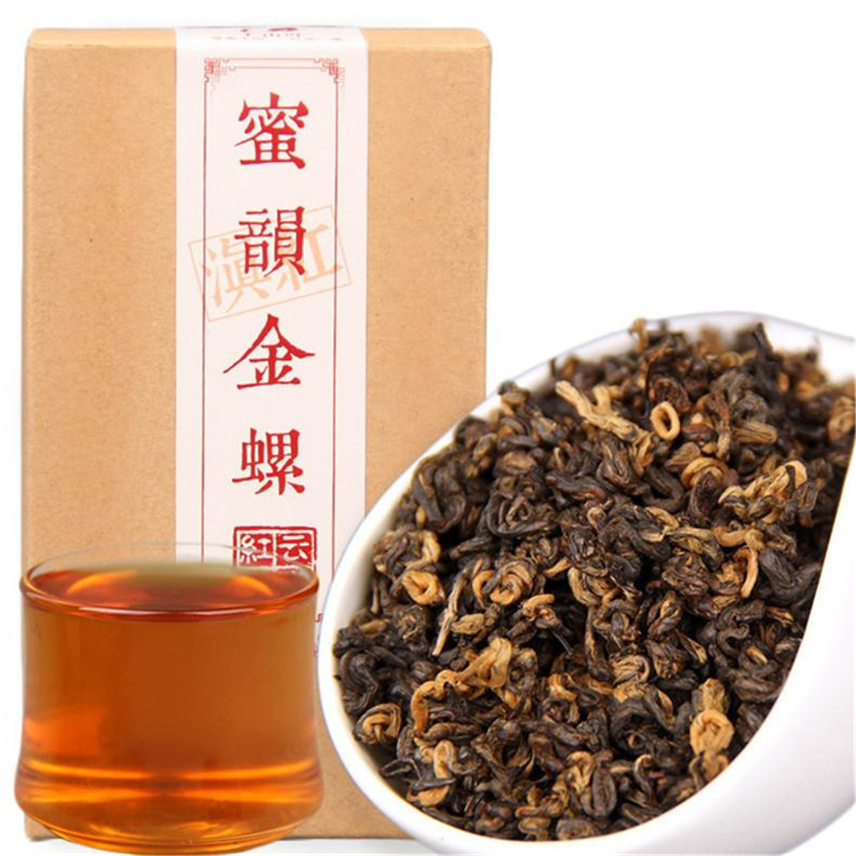 

Yunnan Black Tea 200g Chinese Kung Fu Tea Kunming Crested Early Spring Honey Rhyme Gold Screw red Dianhong Food Dian Hong Black Tea