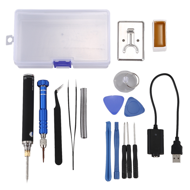22Pcs Electric Soldering Iron Screwdriver Portable Welding Pen Charging Iron USB Electric Soldering Screwdriver Set
22Pcs Electric Soldering Iron Screwdriver Portable Welding Pen Charging Iron USB Electric Soldering Screwdriver Set