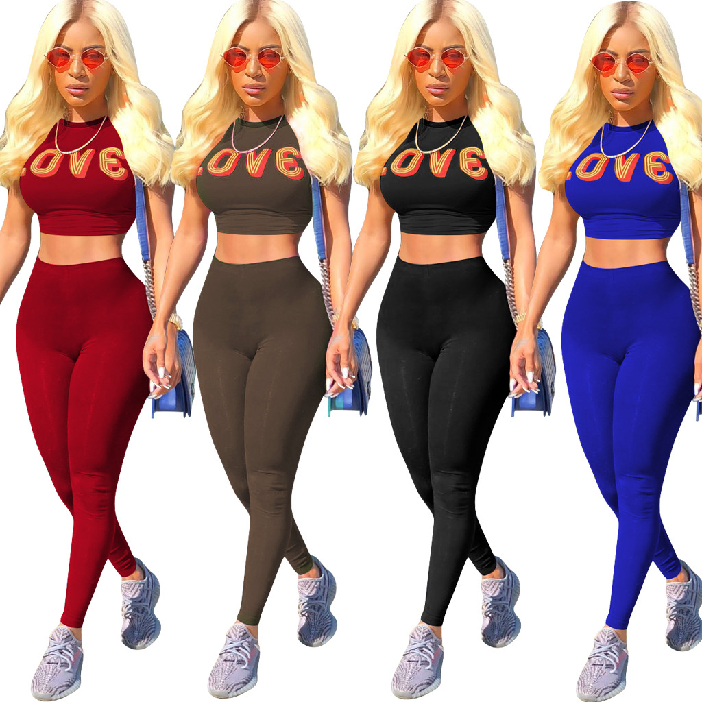 Women Two Pieces Outfits Casual Letter Printed 2 Pcs Sets Club Outfit Women Top+Pants Fashion Short Sleeve Womens Tracksuit, Black
Women Two Pieces Outfits Casual Letter Printed 2 Pcs Sets Club Outfit Women Top+Pants Fashion Short Sleeve Womens Tracksuit, Black