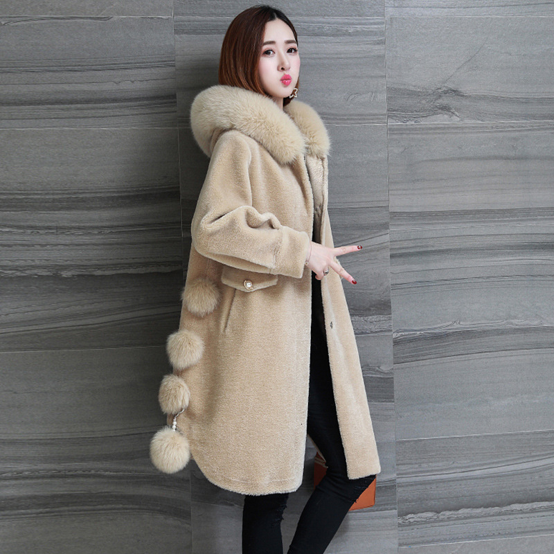 Winter Jacket Sheep Shearing 100% Wool Jacket 2020 Women Real Fur Coat Korean Fashion Overcoat Abrigo Mujer Invierno 116 YY396, Khaki
Winter Jacket Sheep Shearing 100% Wool Jacket 2020 Women Real Fur Coat Korean Fashion Overcoat Abrigo Mujer Invierno 116 YY396, Khaki