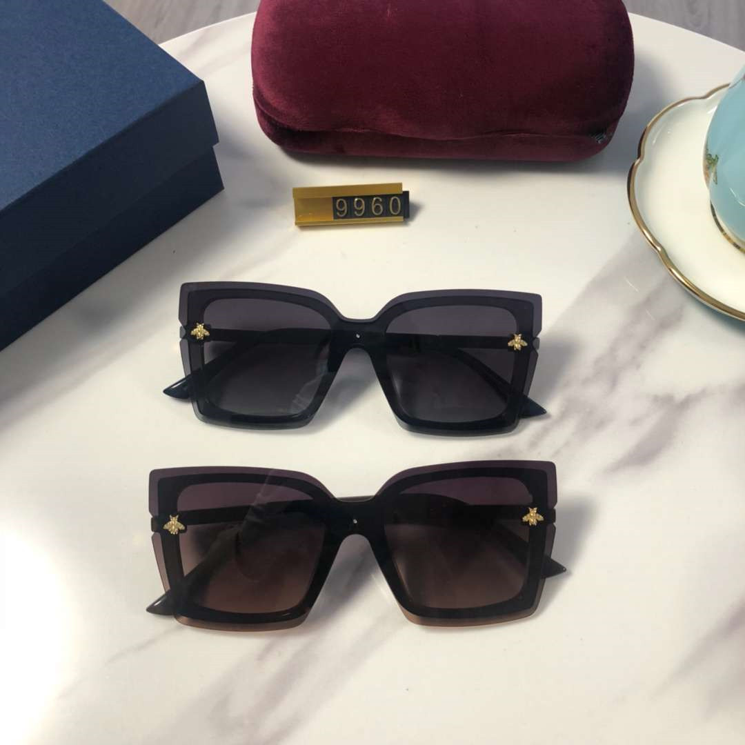 New Arrive Womens Designer Sunglasses Luxury Sunglasses Women Beach Goggle Glasses UV400 Bee 9960 5 Colors High Quality with Box