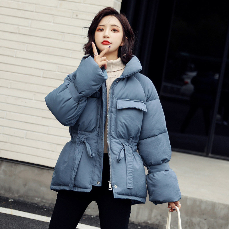 Drawstring Ladies Double Pocket Puffer Jacket 2019 New Standing Collar Parka Casual Loose Winter Jacket Women Warm Bubble Coat, Beige
Drawstring Ladies Double Pocket Puffer Jacket 2019 New Standing Collar Parka Casual Loose Winter Jacket Women Warm Bubble Coat, Beige