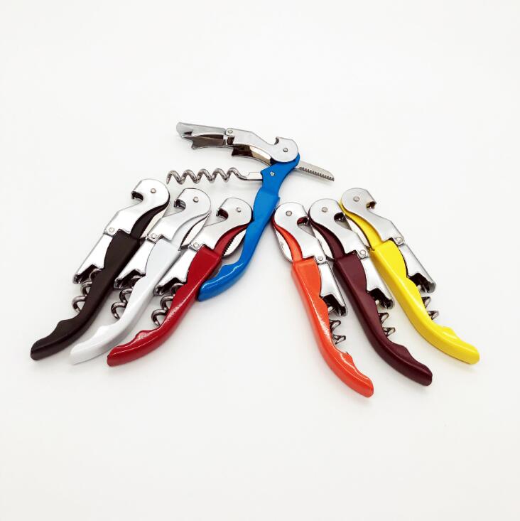 100pcs/lot Wine Corkscrew Opener Stainless Steel Bottle Opener Wine Corkscrew Tool Easy Use Wholesale LX1484