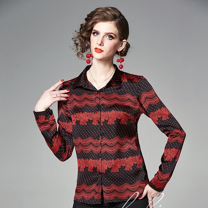 Dotted wave pattern printed red black women blouse spring summer shirts lapel neck fashion ladies shirts
Dotted wave pattern printed red black women blouse spring summer shirts lapel neck fashion ladies shirts