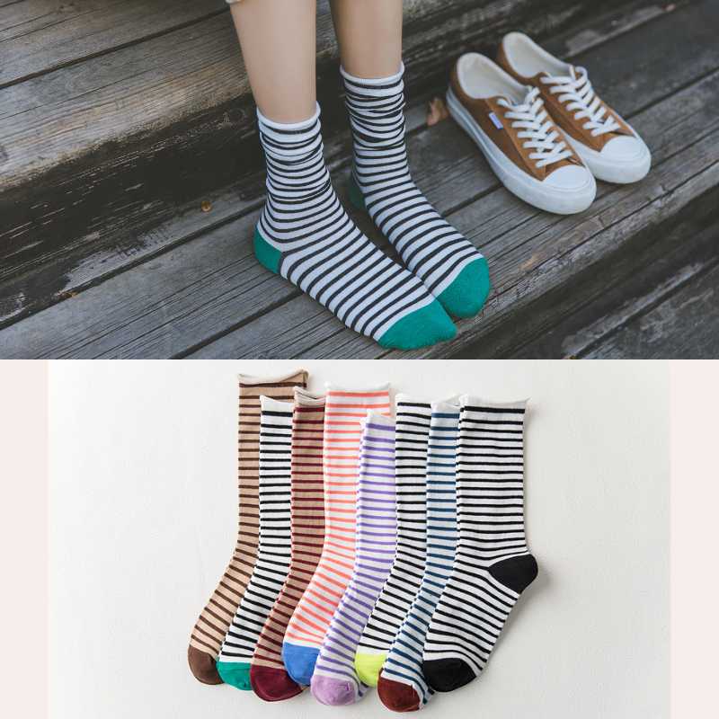 1Pair Popular Women Striped Soxs Pile Of Socks Cotton Long New Japanese Fashion Harajuku Colorful Funny Crew Sock Minimalism, 0557
1Pair Popular Women Striped Soxs Pile Of Socks Cotton Long New Japanese Fashion Harajuku Colorful Funny Crew Sock Minimalism, 0557