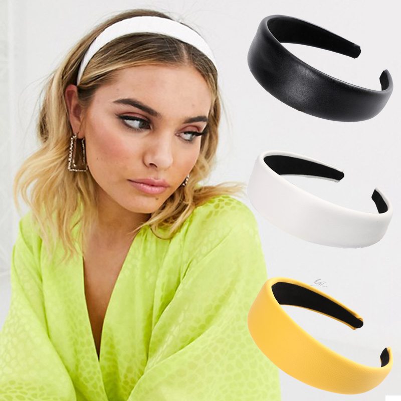 Fashion 4.3cm Wide Leather Hairband Daily Outdoor Simple Headband Solid Color Wild Hair Accessories For Women Hair Hoop Headwear
Fashion 4.3cm Wide Leather Hairband Daily Outdoor Simple Headband Solid Color Wild Hair Accessories For Women Hair Hoop Headwear