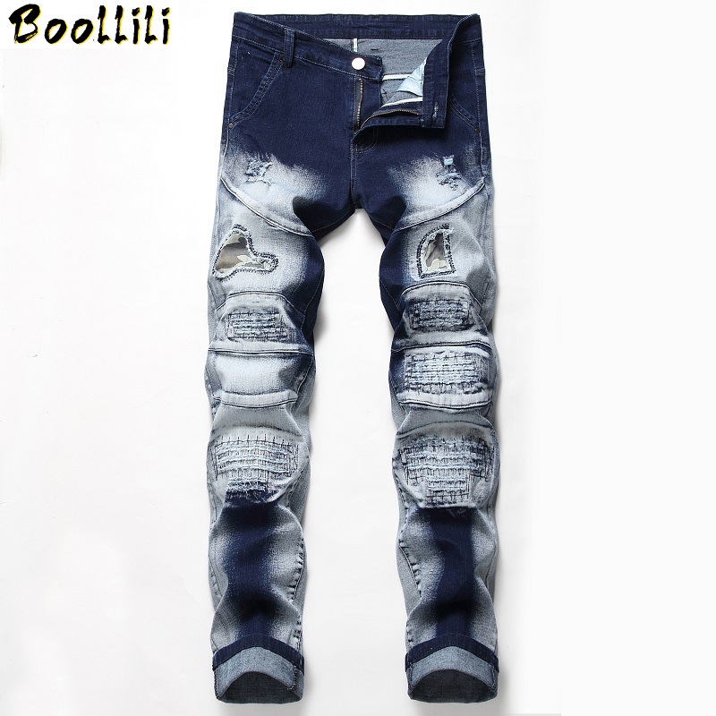 2020 AUTUMN Winter Men's Patchwork Ripped Stretch Jeans Trendy Holes Straight Denim Trouers, 823
2020 AUTUMN Winter Men's Patchwork Ripped Stretch Jeans Trendy Holes Straight Denim Trouers, 823