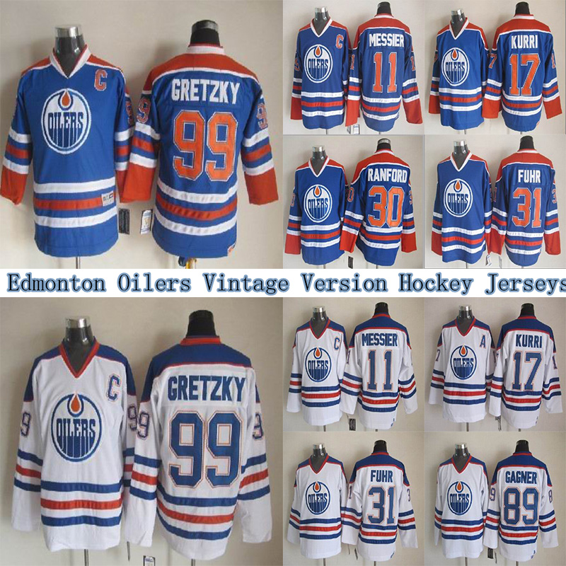 Vintage Version Edmonton Oilers Ice Hockey 97 Connor McDavid 99 Wayne Gretzky 7 Coffey 17 Kurri 89 Gagner CCM Hockey Jerseys, Blue
Vintage Version Edmonton Oilers Ice Hockey 97 Connor McDavid 99 Wayne Gretzky 7 Coffey 17 Kurri 89 Gagner CCM Hockey Jerseys, Blue