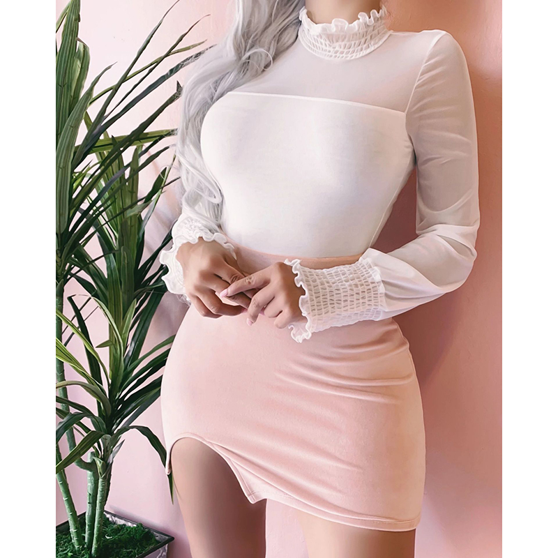 Sexy Slim White Blouse Womens Mesh Transparent Tops Ruffle Long Sleeve Shirt Women Plus Size Soft Blouses Female Blusas SJ5250V, Black
Sexy Slim White Blouse Womens Mesh Transparent Tops Ruffle Long Sleeve Shirt Women Plus Size Soft Blouses Female Blusas SJ5250V, Black