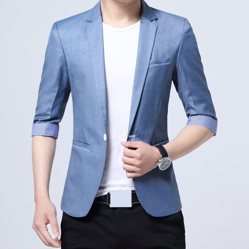 MRMT 2019 Brand Summer Men's Suit Seven-quarter Sleeve Small Suit Thin Overcoat for Male Outer Wear Clothing Garment