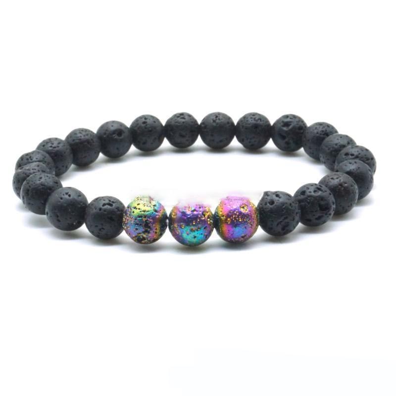 8MM Colourful Lava Rock Beads Chakra Bracelets Healing Energy Stone Meditation Mala Bracelet Essential Oil Diffuser Jewelry, Black
8MM Colourful Lava Rock Beads Chakra Bracelets Healing Energy Stone Meditation Mala Bracelet Essential Oil Diffuser Jewelry, Black