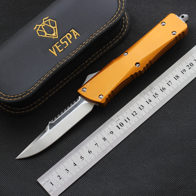 VESPA NEW knives 100% D2 Blade six colors Aluminum Handle outdoor camping hunting knife Survival Tactical EDC tool sharp pocket knife
VESPA NEW knives 100% D2 Blade six colors Aluminum Handle outdoor camping hunting knife Survival Tactical EDC tool sharp pocket knife