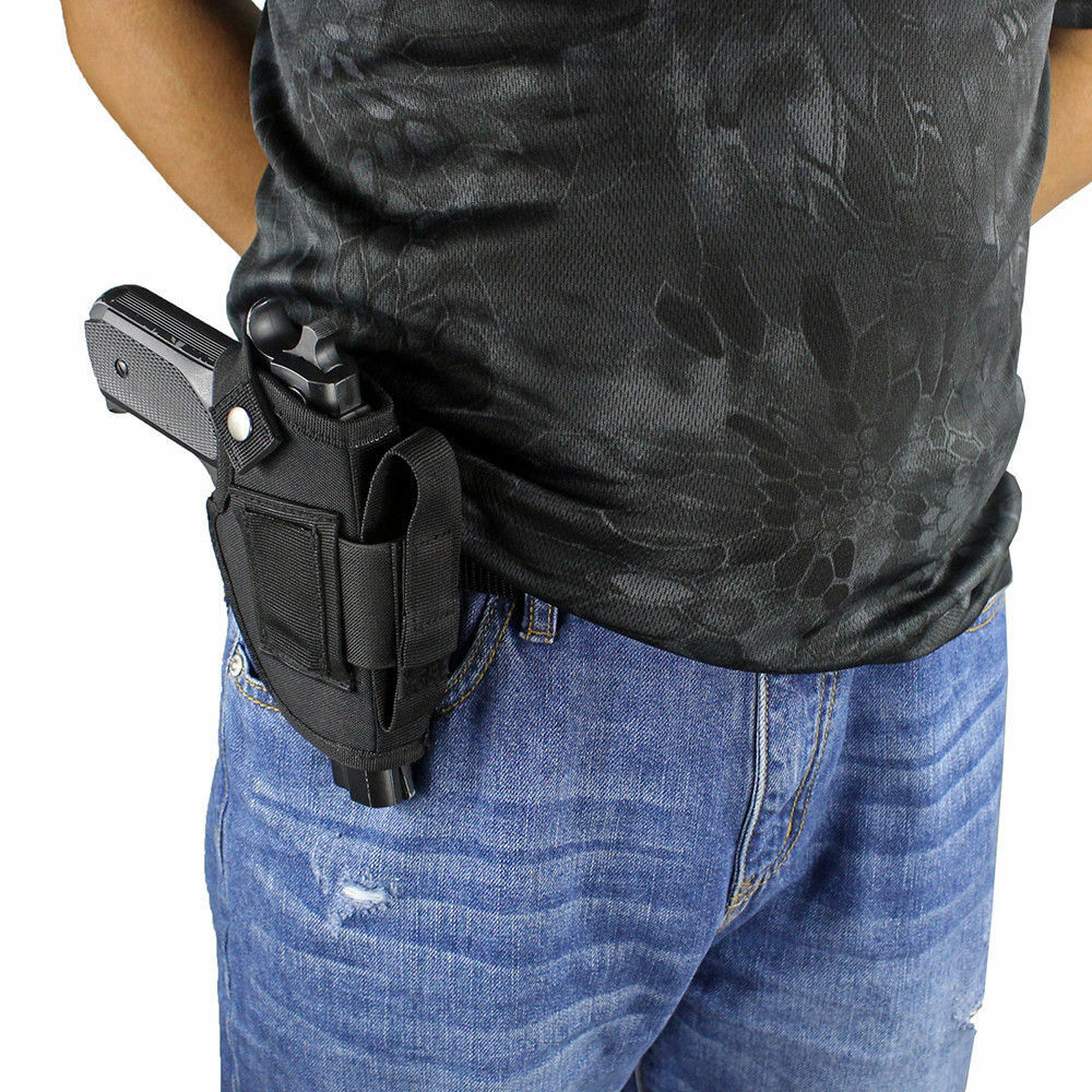 New Concealed Carry Holster IWB OWB Car Nylon Gun Holster with Magazine Slot and 2 Strap Mount, Black
New Concealed Carry Holster IWB OWB Car Nylon Gun Holster with Magazine Slot and 2 Strap Mount, Black