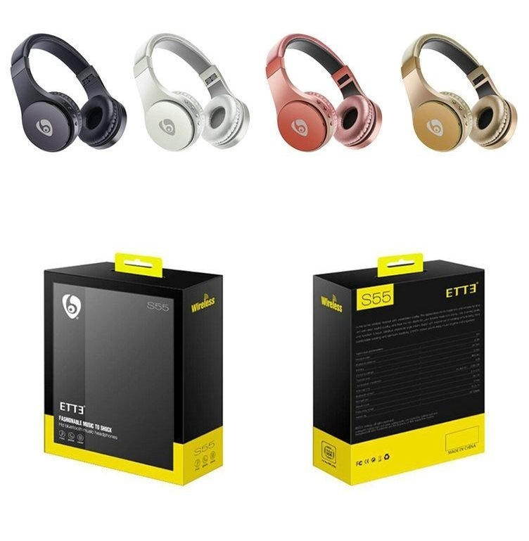 Newly S55 Wireless Headphones Bluetooth Gaming Headset Stereo Music Support TF Card With Mic Foldable Headband Retail Box Better Bluedio, Black
Newly S55 Wireless Headphones Bluetooth Gaming Headset Stereo Music Support TF Card With Mic Foldable Headband Retail Box Better Bluedio, Black