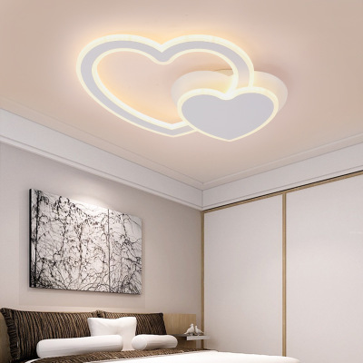 Creative design Ceiling Lights and lanterns Heart-shaped romance Bedroom lighting Led rotate modern Acryl
