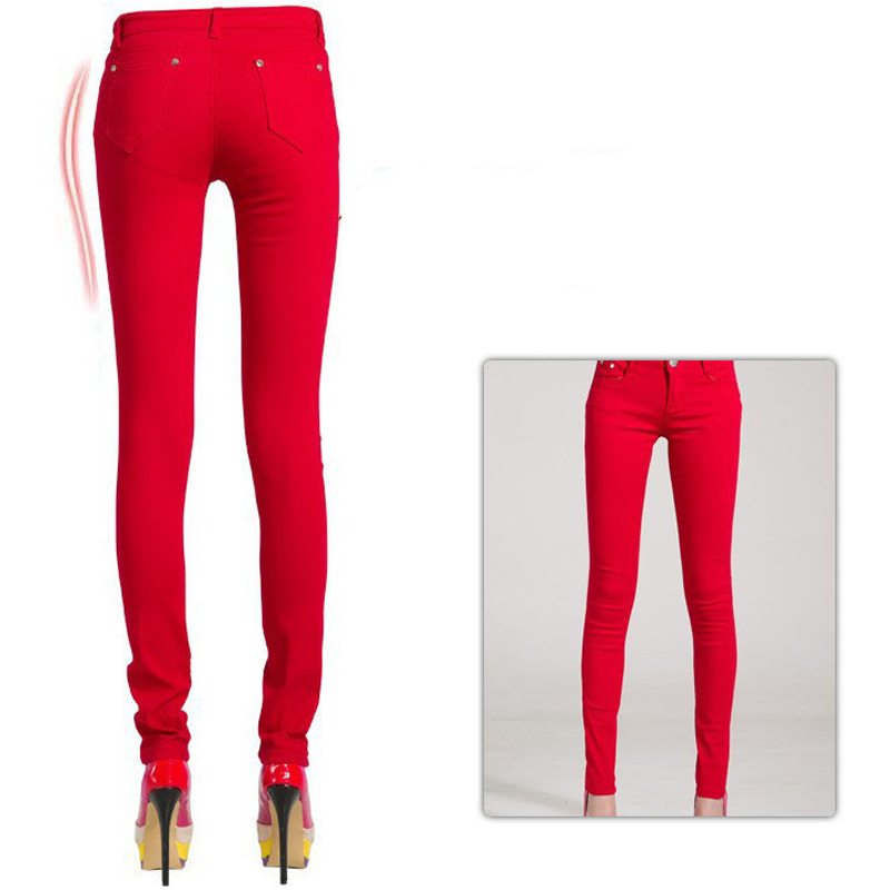 Autumn Elastic Women Pencil Jeans Pants Candy Colored Mid Waist Zipper Slim Fit Skinny Female Jean 2020 Fashion Full Length Pant, Black
Autumn Elastic Women Pencil Jeans Pants Candy Colored Mid Waist Zipper Slim Fit Skinny Female Jean 2020 Fashion Full Length Pant, Black