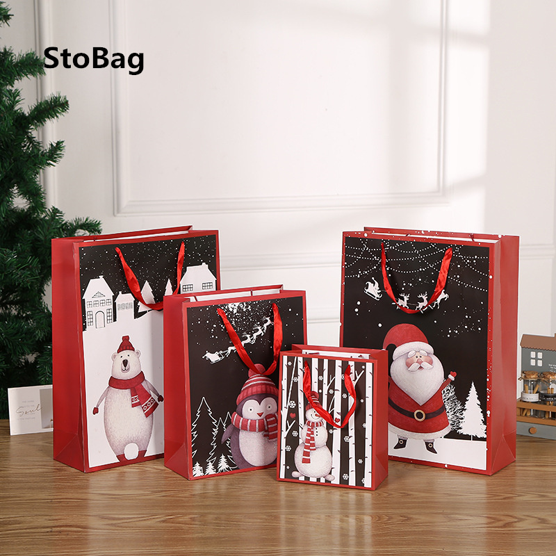StoBag 12pcs Red Handle Paper Bags Christmas DIY Handmade Cookies Candy Package Gift Bag Child Favor Party Decorating
StoBag 12pcs Red Handle Paper Bags Christmas DIY Handmade Cookies Candy Package Gift Bag Child Favor Party Decorating