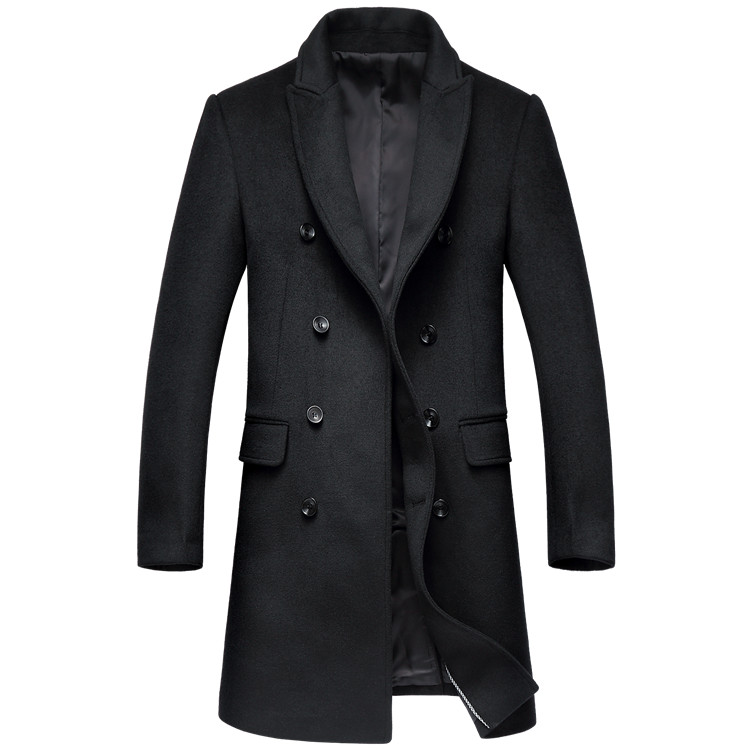 double-breasted wool coat 2019 winter thick warm luxury business casual men's slim jacket coat black gray
double-breasted wool coat 2019 winter thick warm luxury business casual men's slim jacket coat black gray