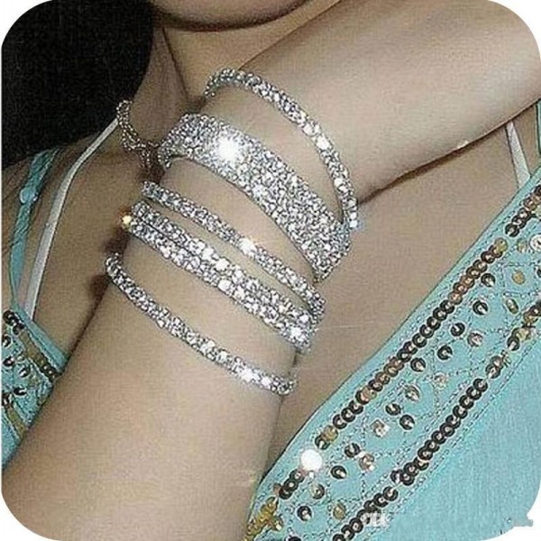 2020 Bling Carystal Prom Party Dresses Wear Cheap Elastic Sliver plated Crystal Bangle Bridal Bracelets Wedding Party Jewelry, White
2020 Bling Carystal Prom Party Dresses Wear Cheap Elastic Sliver plated Crystal Bangle Bridal Bracelets Wedding Party Jewelry, White