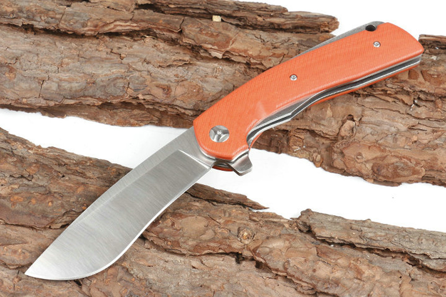 High Quality 3 Colors Ball Bearing Flipper Folding Knife D2 Satin Drop Point Blade G10 + Stainless Steel Sheet Handle With Retail Box
