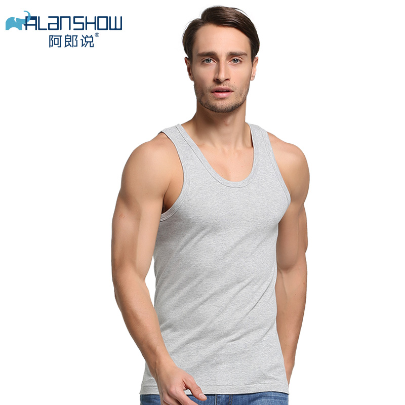 Cotton Sleeveless Undershirt Gym Tank Top Men Fitness Shirts Mens Bodybuilding Workout Vest Factory Outlet