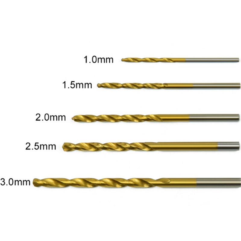 Tungsten Carbide Twist Drill Bit High Speed Steel HSS Titanium Coated Drill Bit Set 1/4 Hex Shank 1/1.5/2/2.5/3mm Power Tool
Tungsten Carbide Twist Drill Bit High Speed Steel HSS Titanium Coated Drill Bit Set 1/4 Hex Shank 1/1.5/2/2.5/3mm Power Tool