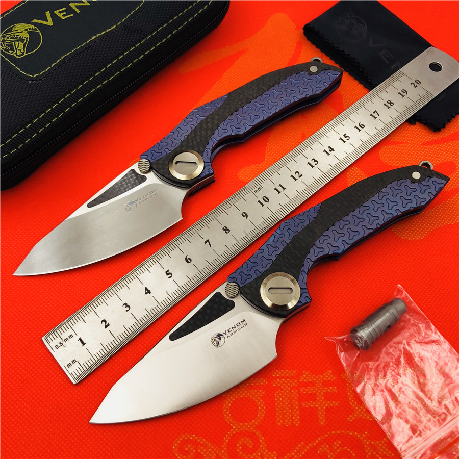 Kevin original VENOM new armor blue folding knife titanium alloy M390 steel outdoor camping hand tools small folding knife
Kevin original VENOM new armor blue folding knife titanium alloy M390 steel outdoor camping hand tools small folding knife