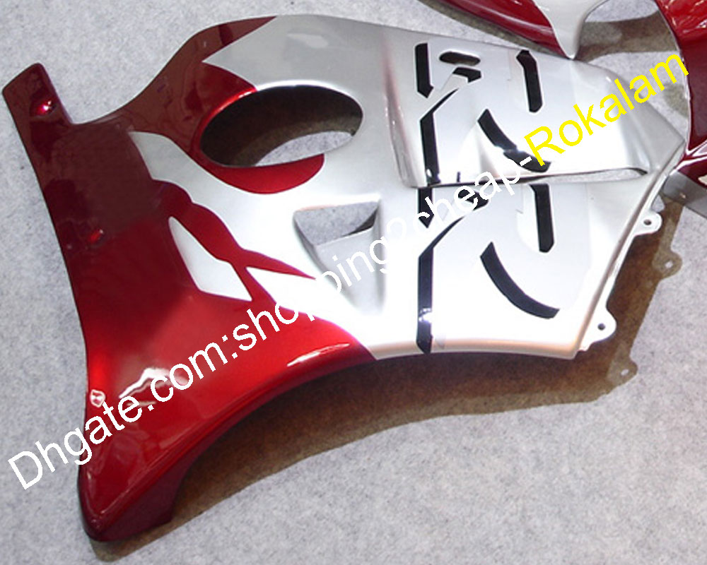 For Honda CBR250RR 1990-1994 MC22 CBR 250 RR CBR250 250RR 90 91 92 93 94 Red Silver Bodyworks ABS Motorcycle Fairing (Injection molding)
