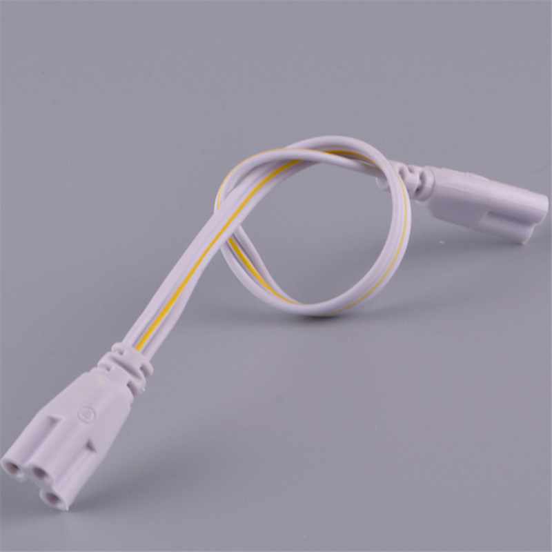 3 pin LED Tube Accessories Connector 20cm 30cm 50cm 100cm 150cm Three-phase T4 T5 T8 Led Lamp Lighting Connecting Double-end Cable Wire
