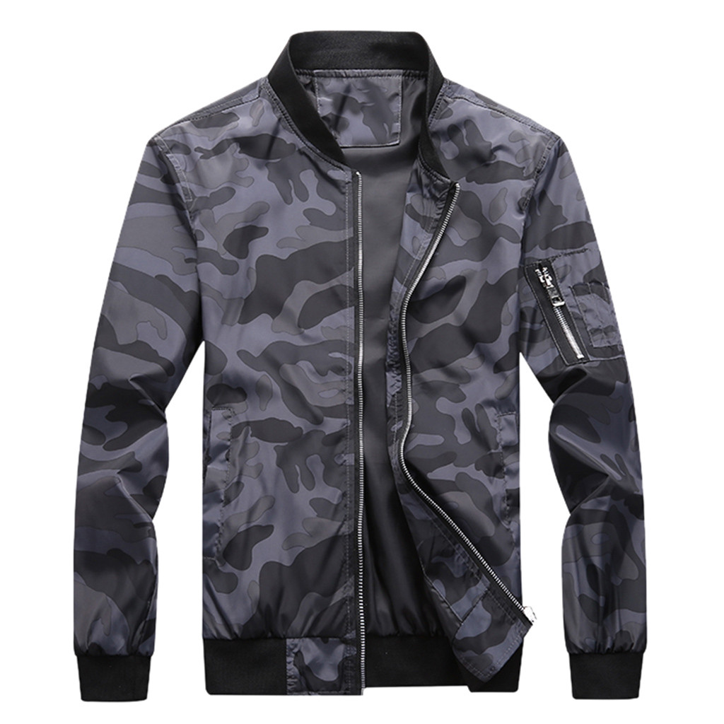 Fashion Men's Casual Camouflage Long Sleeve Jacket Stand Neck Coats hip hop streetwear WindBreaker slim fit loose Jackets, Army green
Fashion Men's Casual Camouflage Long Sleeve Jacket Stand Neck Coats hip hop streetwear WindBreaker slim fit loose Jackets, Army green