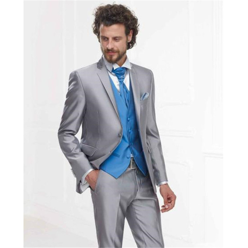 

Notch Lapel Wedding Tuxedos Slim Fit Suits For Men Groomsmen Suit Three Pieces Cheap Prom Formal Suits (Jacket+Pants+Vest+Tie) 276, Same as image