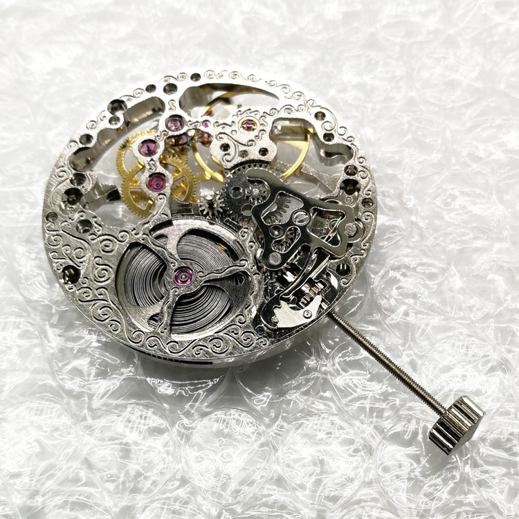 6497-1 hollow silver movement 9 o'clock small seconds mechanical movement wrist watch parts
6497-1 hollow silver movement 9 o'clock small seconds mechanical movement wrist watch parts
