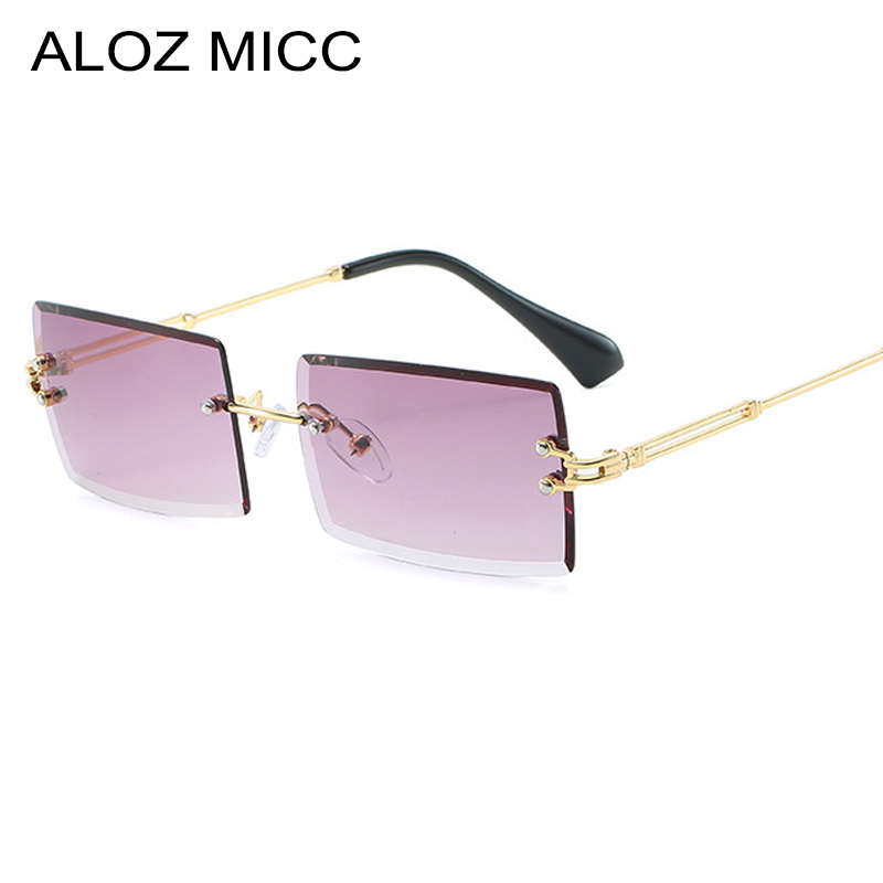 ALOZ MICC Fashion Ladies Rectangle Rimless Sunglasses Men Women Personality Trimming Luxury Metal Sunglass UV400A622
ALOZ MICC Fashion Ladies Rectangle Rimless Sunglasses Men Women Personality Trimming Luxury Metal Sunglass UV400A622