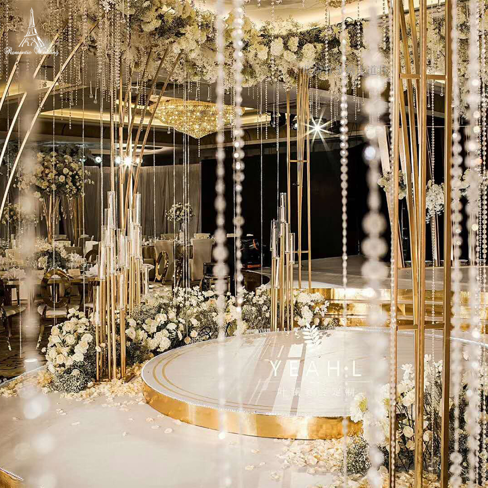 Chandelier Hanging Chain Arches Door backdrops curtain DIY Beads Acrylic Wedding Party Decors Diamond Crystal Garland Hanging Lights Curtain