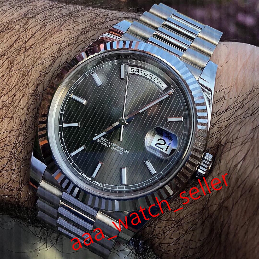 2 colors high quality DD 228239 228238 40mm rhodium stripe motif dial fluted bezel SS316L president bracelet automatic luxury mens watches, Slivery;brown
2 colors high quality DD 228239 228238 40mm rhodium stripe motif dial fluted bezel SS316L president bracelet automatic luxury mens watches, Slivery;brown