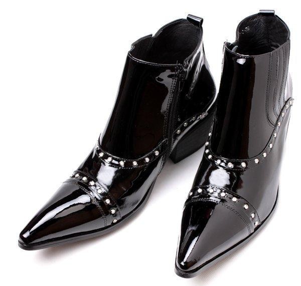 Italy Type 6.5cm High Heel Men Leather Boots Ankle pointed Metal Tip Toe man Boots Short Ankle Motorcycle botas hombre, Big Sizes -12, Model 1
Italy Type 6.5cm High Heel Men Leather Boots Ankle pointed Metal Tip Toe man Boots Short Ankle Motorcycle botas hombre, Big Sizes -12, Model 1
