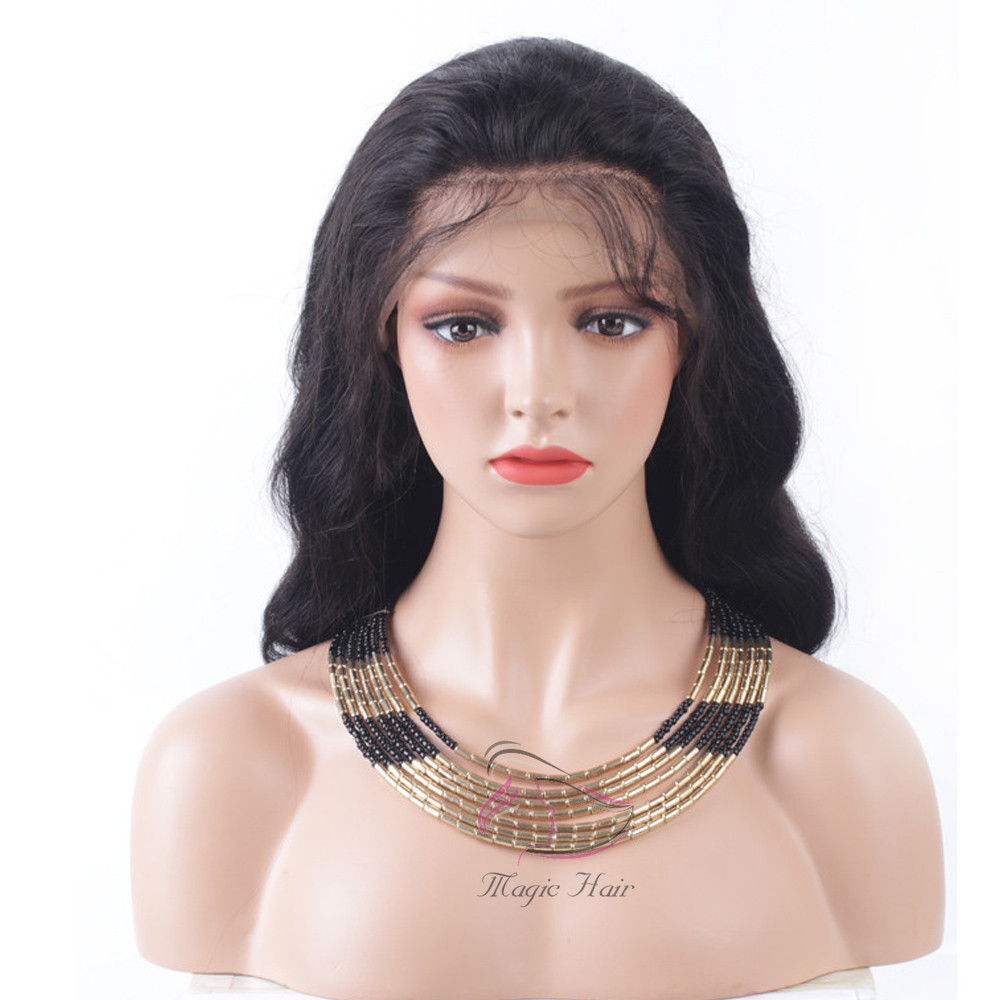 4x4 Lace Closure Human Hair Wigs Natural Color Body Wave Human Hair Wigs 130% Density 150% Density