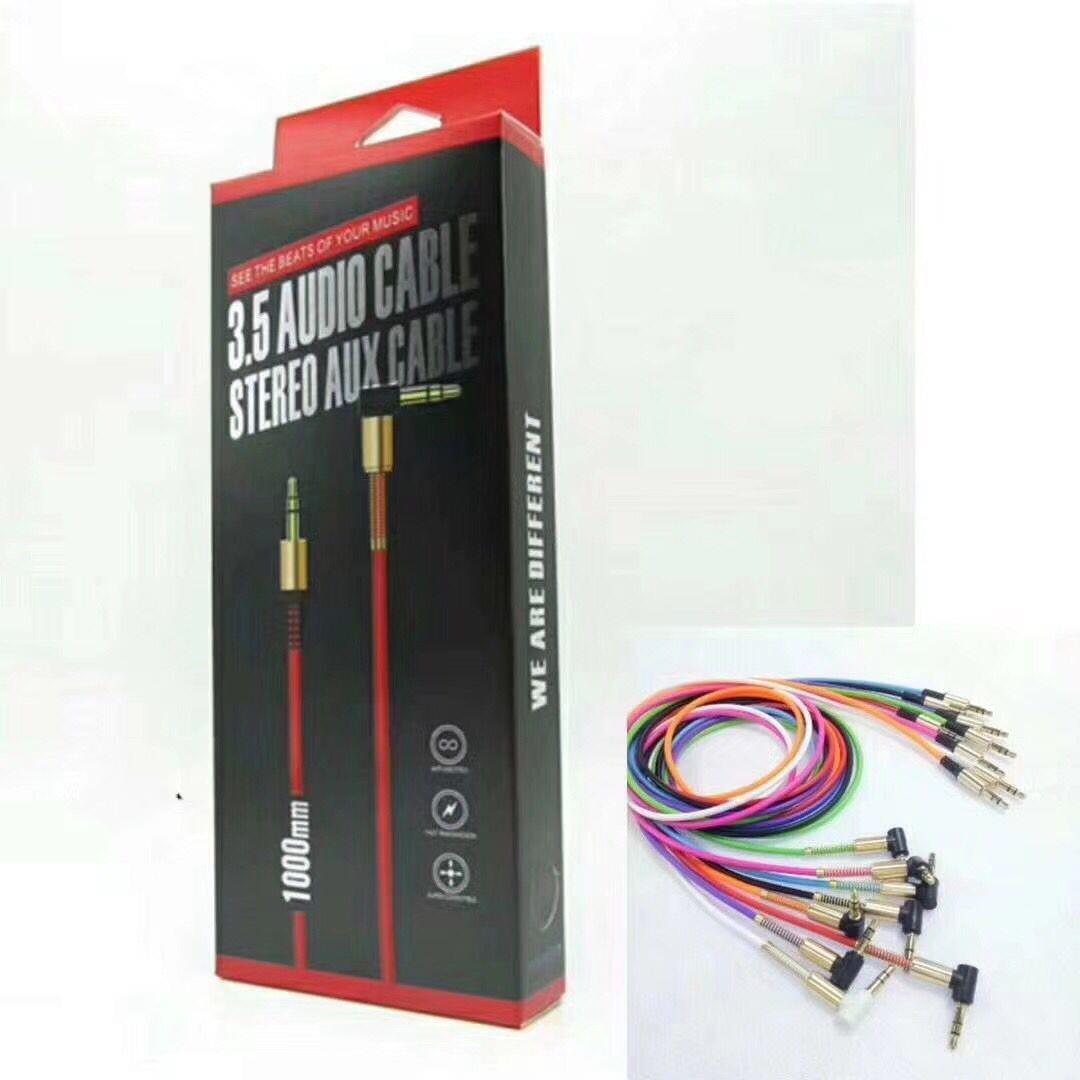 90 degree L 3.5mm aux cables Jack Male to M Plug Stereo Audio Cable Metal Spring for Smartphone, Mixed color
90 degree L 3.5mm aux cables Jack Male to M Plug Stereo Audio Cable Metal Spring for Smartphone, Mixed color