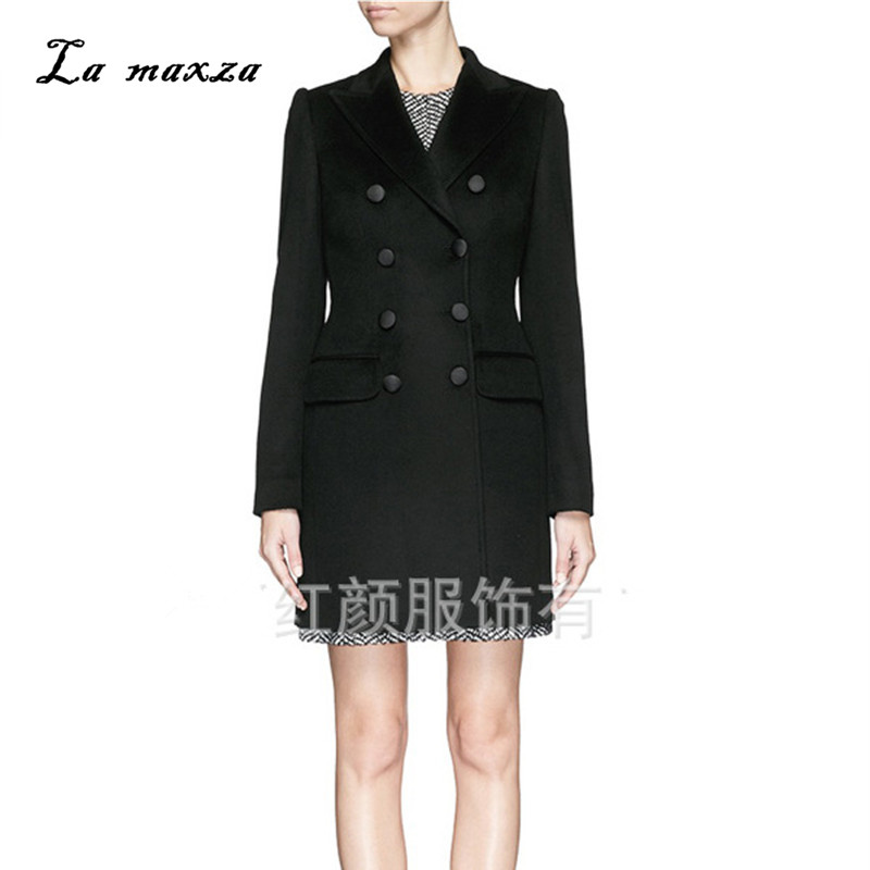Winter Women Wool Coat 2018 Elegant Warm Long Coat Office Korean Style Fashion Black Womens Coats, As pic
Winter Women Wool Coat 2018 Elegant Warm Long Coat Office Korean Style Fashion Black Womens Coats, As pic