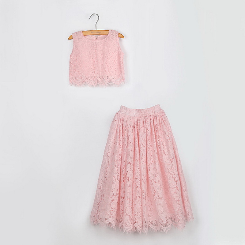 2020 Spring Summer Clothing Set for Girls Children Half Sleeve Lace Top+Long Tulle Skirt Kids Clothes Outfit, Ivory
2020 Spring Summer Clothing Set for Girls Children Half Sleeve Lace Top+Long Tulle Skirt Kids Clothes Outfit, Ivory
