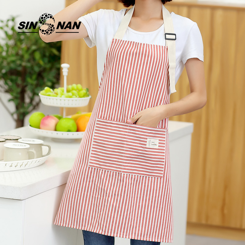 SINSNAN Adjustable Cotton Linen Stripe Women/Men Apron For Kitchen Chef Apron Baking Accessories Commercial Restaurant Pinafore
SINSNAN Adjustable Cotton Linen Stripe Women/Men Apron For Kitchen Chef Apron Baking Accessories Commercial Restaurant Pinafore