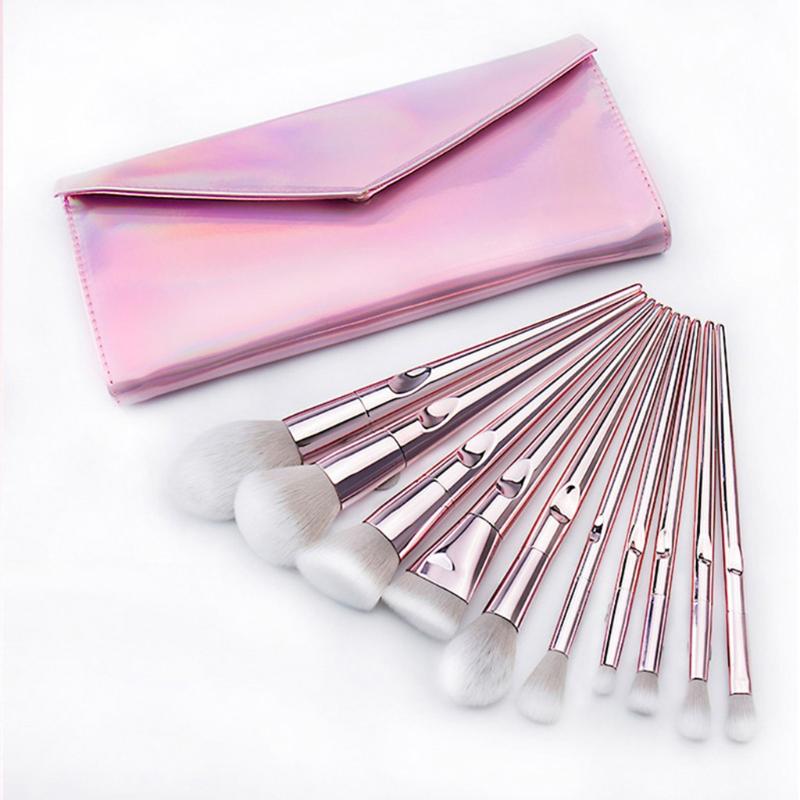 10 Pcs Makeup Brushes Professional Foundation Loose Powder Blush Eyeshadow Concealer Brushes With Laser Color Makeup Bag z2
10 Pcs Makeup Brushes Professional Foundation Loose Powder Blush Eyeshadow Concealer Brushes With Laser Color Makeup Bag z2