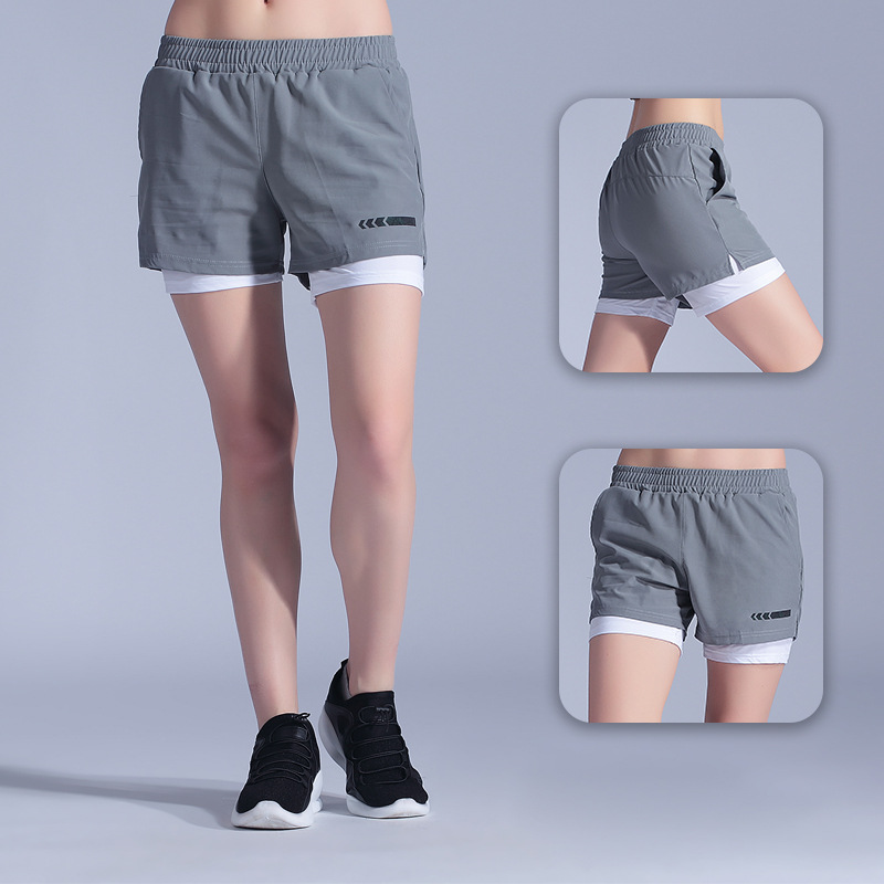 Solid Color Mock Two-Piece Shorts Female Anti-Emptied Casual Jogging Pants Multi-Quick-Drying Outer Wear Yoga Gym Shorts, Green
Solid Color Mock Two-Piece Shorts Female Anti-Emptied Casual Jogging Pants Multi-Quick-Drying Outer Wear Yoga Gym Shorts, Green